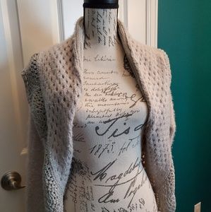 Cynthia Rowley Crochet Oatmeal Cardigan
